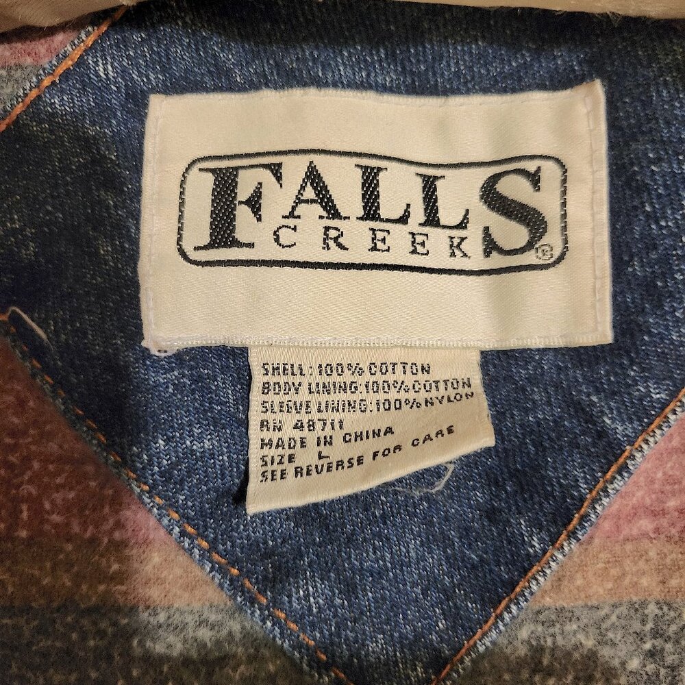 Falls Creek Denim Barn Chore Jacket Coat Blanket Lining - Picture 2 of 4